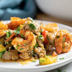 Keto Shrimp and Sausage Skillet Recipe