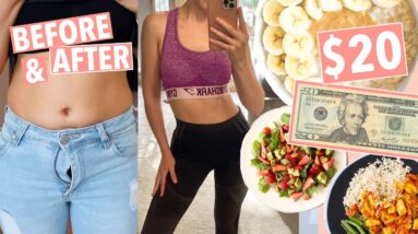 How I got healthy & lost weight on a tight $20 budget: Grocery shopping tips to save money!