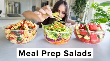 3 easy MEAL PREP salads (that stay fresh all week!)
