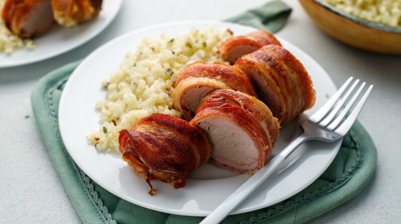 Bacon Wrapped Pork Tenderloin [Great Low-Carb Dinner]