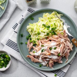 Easy Keto Chicken & Ranch Slaw Plate [Fast Low-Carb Lunch]
