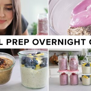 Easy OVERNIGHT OATS meal prep (1 week of breakfasts in 10 min!)