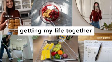 RESET ROUTINE 2024 *Getting my life together* | Meal prep, grocery shop, workout, new goals + more