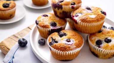 Keto Blueberry Muffins [with Glaze Icing]