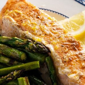 Keto Lemony Salmon & Asparagus [Low Carb Sheet Pan Meal]