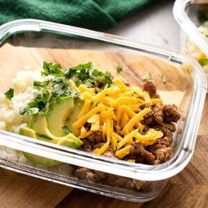 Keto Turkey Taco Bowls [Perfect for Work Lunch]