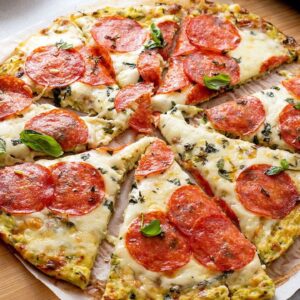 Keto Zucchini Crust Pizza